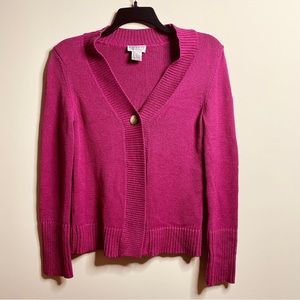 TALBOTS Sweater Cardigan, size medium, made of silk and cotton